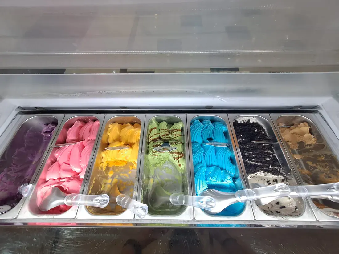 Showcase gelato tujuh rasa