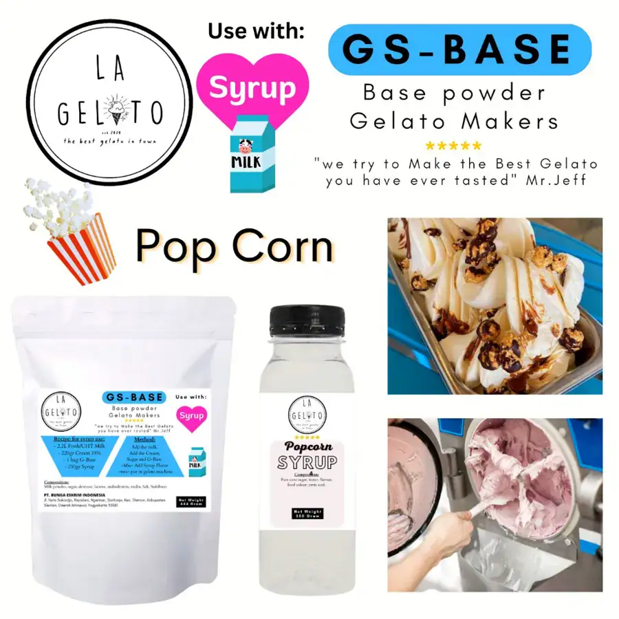GS-BASE dengan sirup popcorn