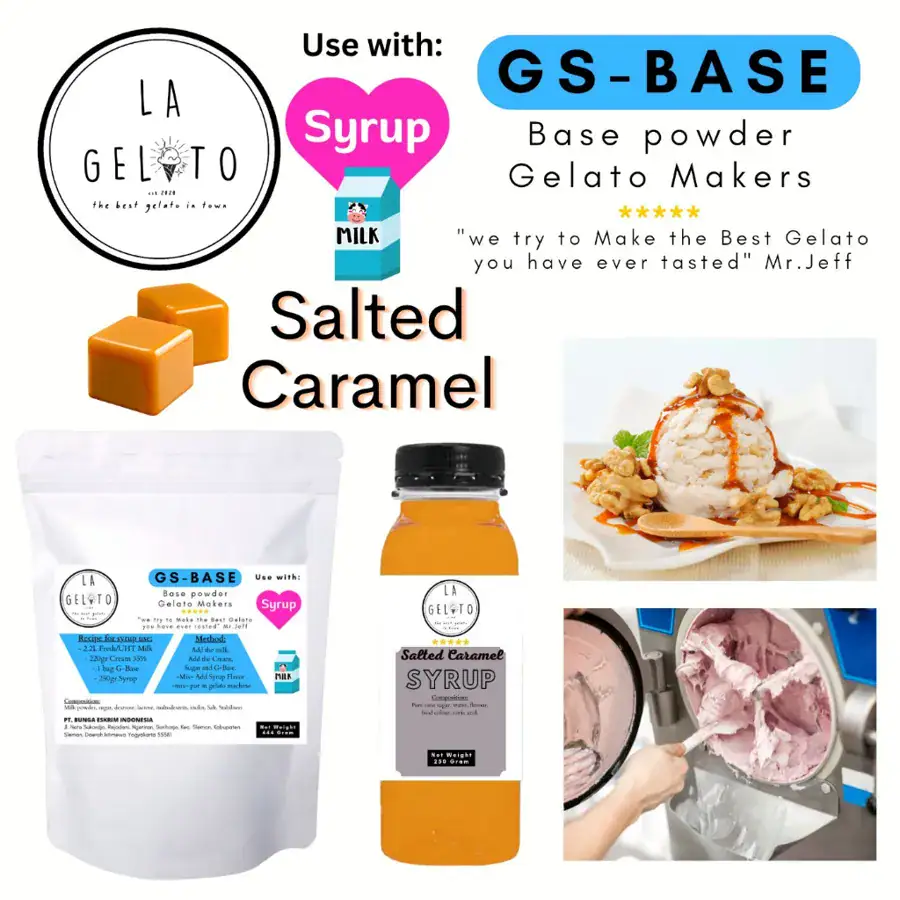 GS-BASE dengan sirup salted caramel