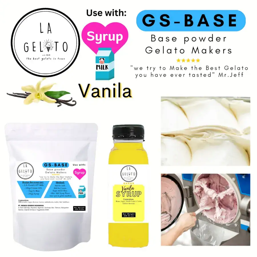 GS-BASE dengan sirup vanila