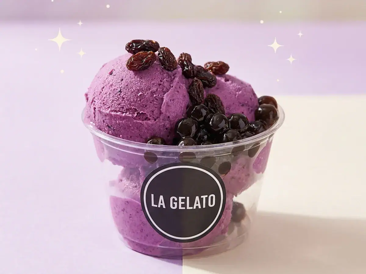 Cup es krim Anggur Kismis La Gelato