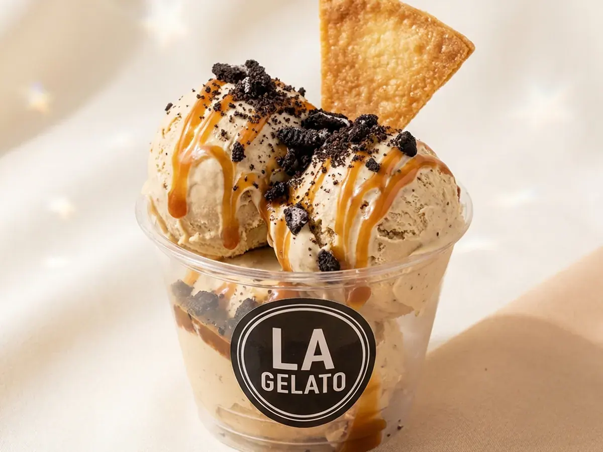 Cup es krim Capuccino Caramel La Gelato