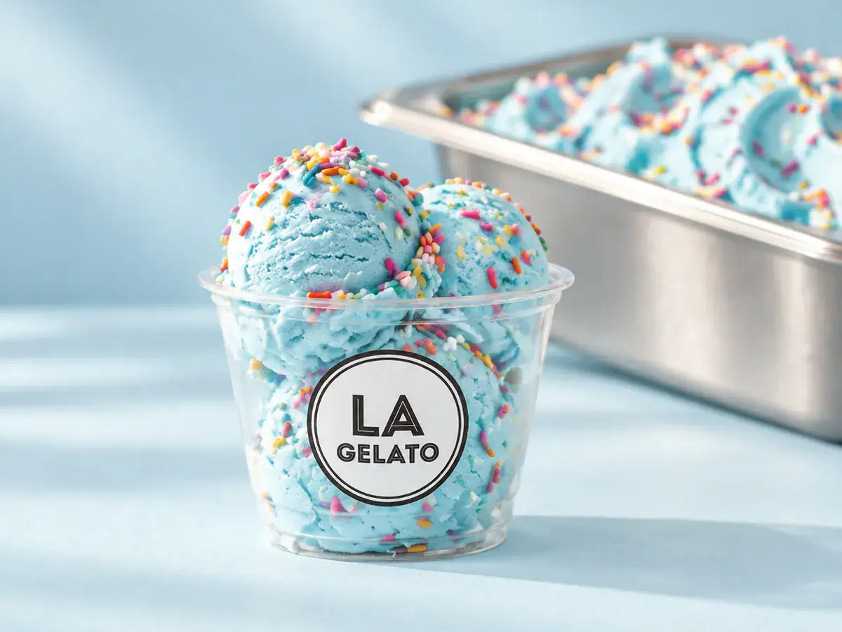 Gelato chewing gum dalam cup La Gelato