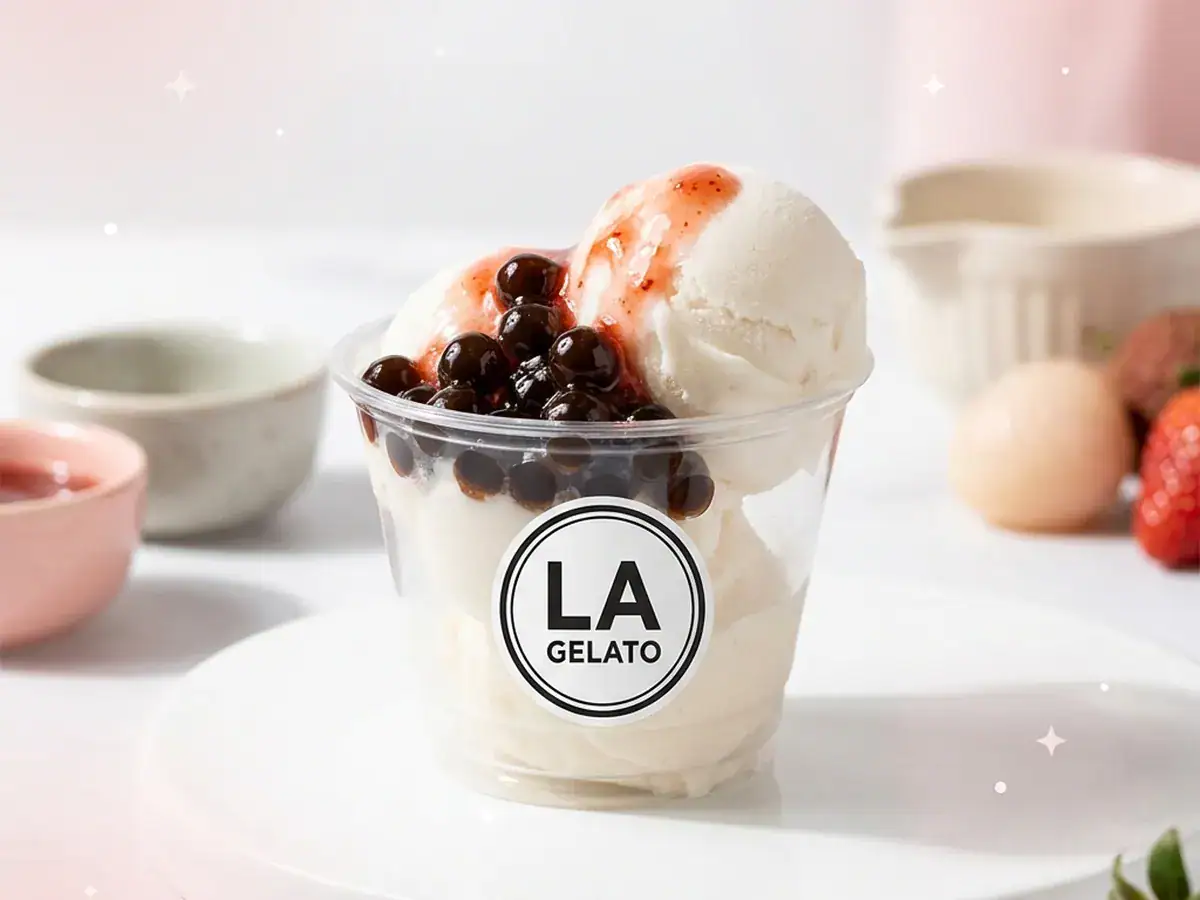 Cup es krim Leci Segar La Gelato