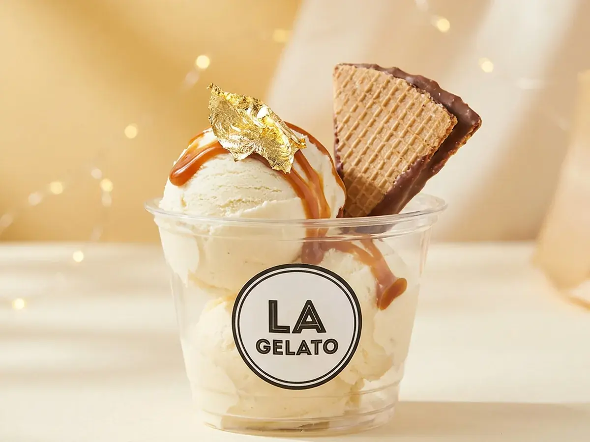 Cup es krim Vanila Royal Gold La Gelato